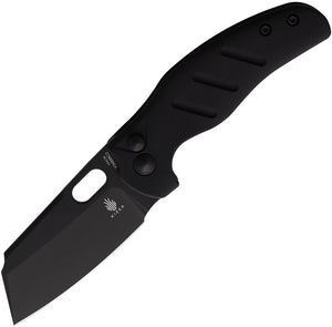 Kizer Cutlery Mini Sheepdog Button Lock Black Aluminum Folding 154CM Knife 3488BC2