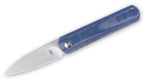 Kizer Cutlery Blue Denim Feist 154cm Stonewashed Front Flipper Folding Knife 3499c1
