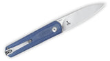 Kizer Cutlery Blue Denim Feist 154cm Stonewashed Front Flipper Folding Knife 3499c1