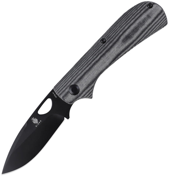 Kizer Cutlery Zipslip Slip Joint Black Micarta Folding CPM4V Pocket Knife 3507N4