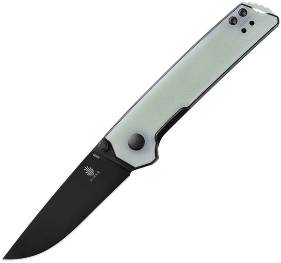 Kizer Cutlery Domin Mini Pocket Knife Linerlock Jade G10 Folding N690 3516N7