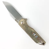 Kizer Cutlery Assassin Green Folding Knife 154CM Micarta Button lock 3549c1