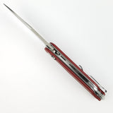 Kizer Cutlery Assassin Red Folding Knife 154CM Micarta Button lock 3549c2