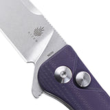 Kizer Cutlery Sway Back Button Lock Purple G10 Folding Bohler N690 Knife 3566N1