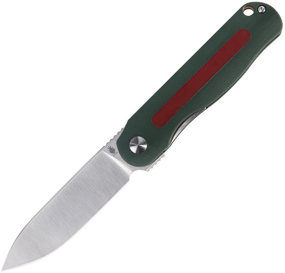 Kizer Cutlery Latt Vind Mini Green & Brown G10 Linerlock Folding Knife 3567n2