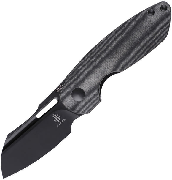 Kizer Cutlery October Linerlock Black Micarta Folding CPM-20CV Knife V3569A1