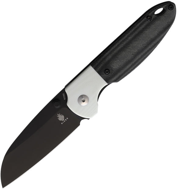 Kizer Cutlery Deviant Black and White Folding Knife 3575a2- Kizer SALE