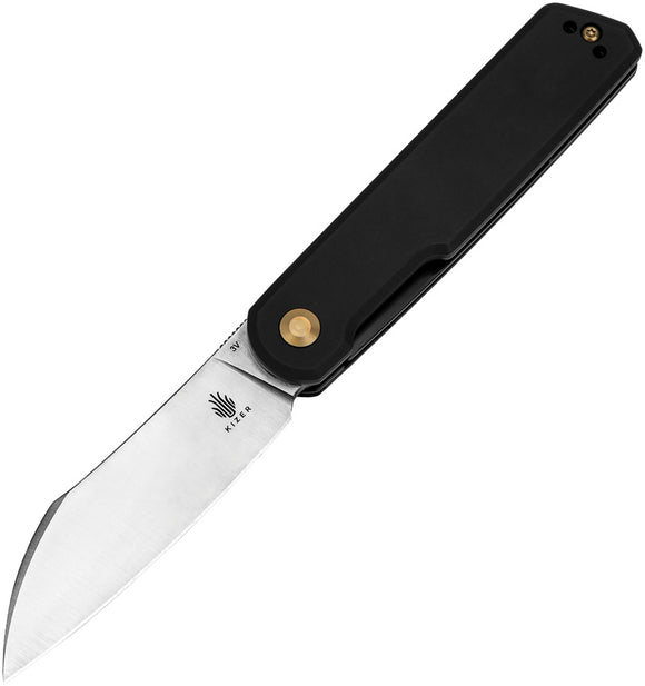 Kizer Cutlery Klipper Linerlock Black Aluminum Folding CPM-3V Knife V3580C1