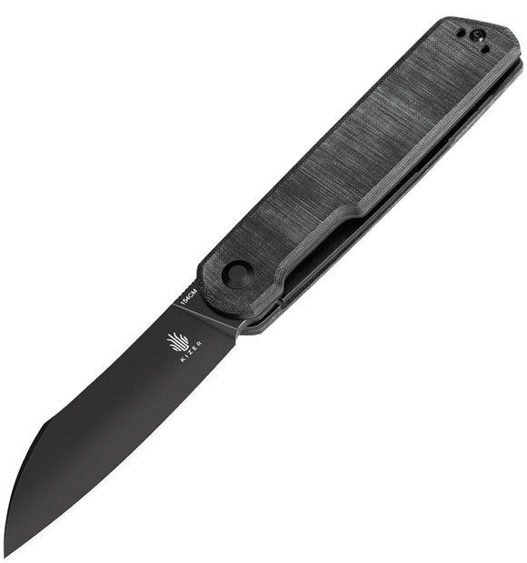 Kizer Cutlery Klipper Linerlock Black Micarta Folding 154CM Pocket Knife V3580C2