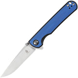 Kizer Cutlery Rapids Pocket Knife Linerlock Black & Blue Folding 154CM V3594FC1