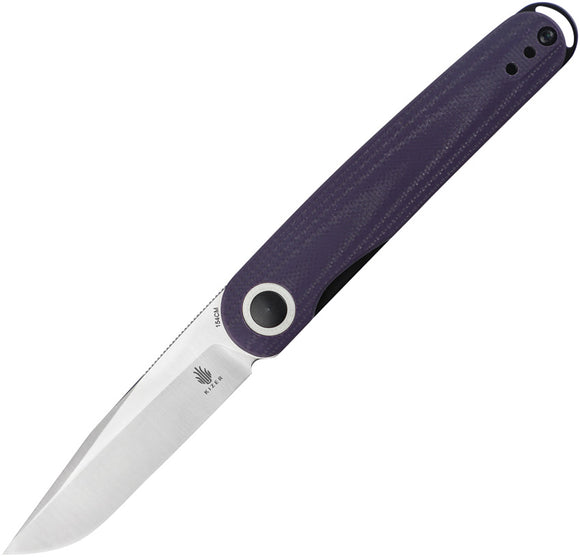 Kizer Cutlery Purple Squidward Linerlock 154cm Folding Flipper Knife 3604c1