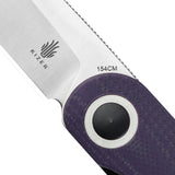 Kizer Cutlery Purple Squidward Linerlock 154cm Folding Flipper Knife 3604c1