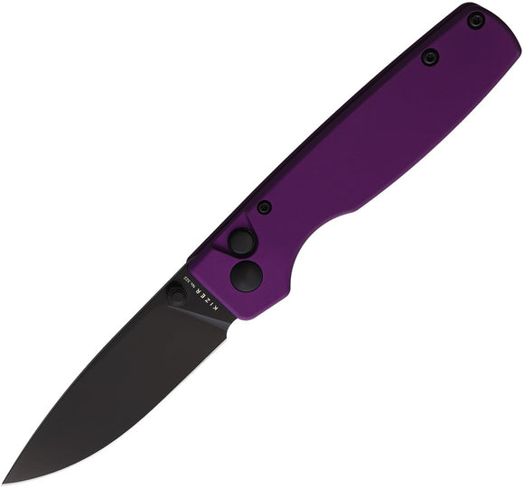 Kizer Cutlery Original Button Lock Purple Aluminum Folding 154CM Knife V3605C4