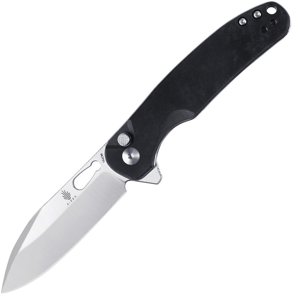 Kizer Cutlery HIC-CUP Black Richlite Button Lock 154cm Folding Knife 3606c2