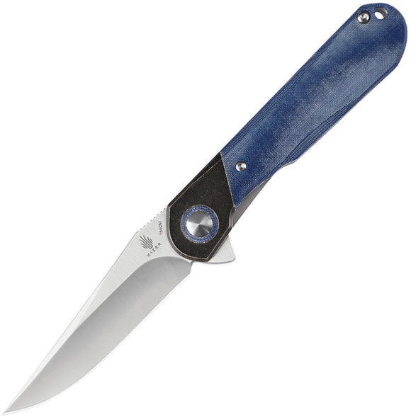 Kizer Cutlery Comet Knife Linerlock Brass & Denim Micarta Folding 154CM 3614C2