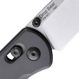 Kizer Cutlery Drop Bear Clutch Lock Gray Aluminum Folding 154CM Knife V3619C1