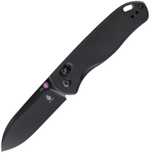 Kizer Cutlery Drop Bear Clutch Lock Black Aluminum Folding 154CM Knife V3619C2