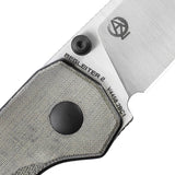 Kizer Cutlery Begleiter 2 Knife Button Lock Green Micarta Folding 154CM 44582BC1