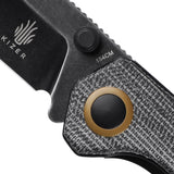 Kizer Cutlery Begleiter 2 Knife Linerlock Black Micarta Folding 154CM 44582TC1