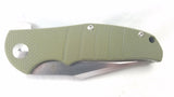 Kizer Vanguard Green Intrepid Plain Edge Flipper Knife - v4468a2