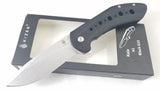 Kizer Cutlery Kala Linerlock Pocket Knife Black G10 Handle Plain Edge V4479A1
