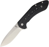 Kizer Cutlery Kala Linerlock Pocket Knife Black G10 Handle Plain Edge V4479A1