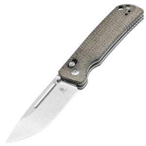 Kizer Cutlery Escort Clutch Lock Green Micarta Folding 154CM Pocket Knife V4481C2