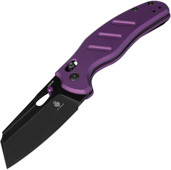 Kizer Cutlery C01C Sheepdog Clutch Lock Purple Aluminum Folding Knife V4488AC1