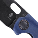 Kizer Cutlery Sheepdog C01C Linerlock Blue Denim Micarta Folding Knife 4488c2