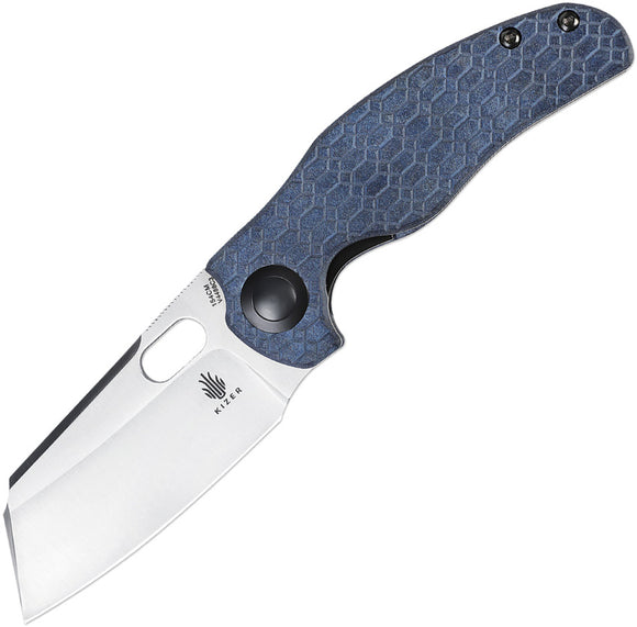 Kizer Cutlery Sheepdog C01C Linerlock Blue Richlite Folding 154CM Knife V4488C3