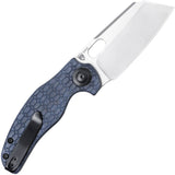 Kizer Cutlery Sheepdog C01C Linerlock Blue Richlite Folding 154CM Knife V4488C3