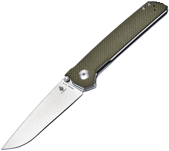 Kizer Cutlery Domin Green G10 VG-10 Stainless Drop Pt Folding Knife V4516A2