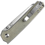 Kizer Cutlery Domin Pocket Knife Linerlock Green Micarta Folding 154CM 4516SC2