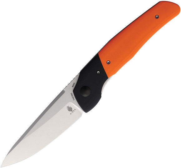 Kizer Cutlery In Yan Linerlock Black/Orange G10 Folding Bohler N690 Knife 4573N2
