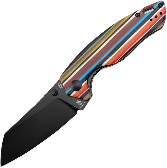Kizer Cutlery Towser K Linerlock Rainbow G10 Folding 154CM Pocket Knife 4593C4