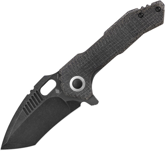 Kizer Cutlery Mini Paragon Linerlock Black Micarta Folding 154CM Knife 4600C2