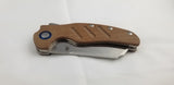 Kizer Cutlery Sheepdog XL Brown Micarta Folding Knife 5488c4