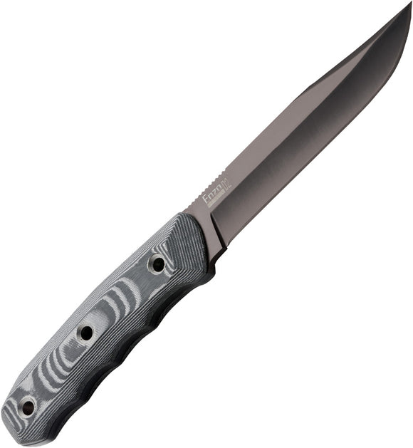 Kizlyar Enzo Black & Gray Micarta Titanium D2 Steel Fixed Knife w/ Sheath 0070