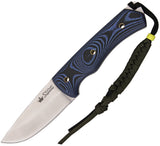 Kizlyar Kid Blue & Black Micarta Satin 440C Fixed Knife w/ Sheath 0082