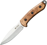 Kizlyar Corsair Root Nut Handle Satin AUS-8 Stainless Fixed Knife w/ Sheath 0100