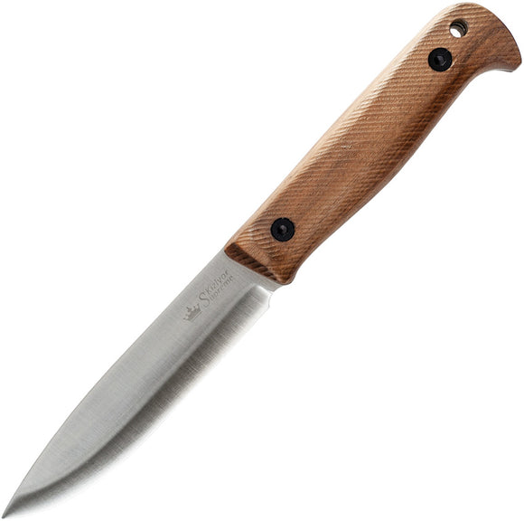 Kizlyar Forester N690 Scandi Stonewashed Oak Fixed Blade Knife 0112