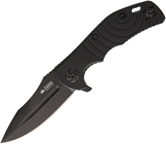Kizlyar Bloke ZD2 Linerlock Black Fixed Blade Knife 0155