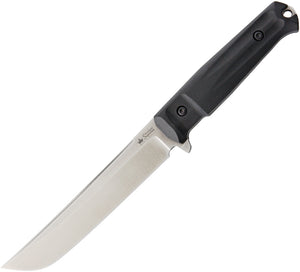 Kizlyar 12" Black Handle AUS-8 Stainless Senpai Fixed Tanto Knife w/ Sheath 0217