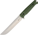 Kizlyar Senpai AUS-8 Satin Stainless Fixed Blade Green Handle Knife 0218