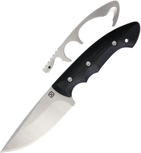 Klecker Knives 9" Abiqua Hunter w/ Guthook Black G10 Fixed blade Knife 151bk