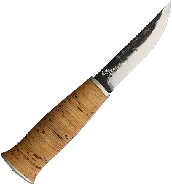 Kellam Wildwood Birch Wood Carbon Steel Fixed Blade Knife w/ Sheath A6195