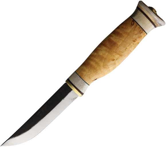 Kellam Tundra Puukko Curly Birch and Reindeer Antler Whittler Fixed Blade Knife 23vi