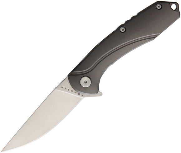 Komoran Gray Titanium Framelock 9Cr18MoV Stainless Folding Knife 014