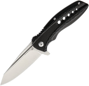 Komoran Linerlock A/O Black Aluminum Handle D2 Tool Steel Folding Knife 016