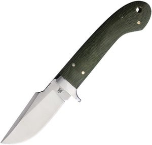 Komoran 8.5" Green Micarta Handle Fixed Blade Knife + Black Leather Sheath 026